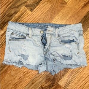 American Eagle blue shortie shorts